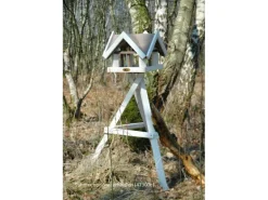 Dobar Vogelhaus mit Antikfinish 37 x 37 x 43 cm Braun-Weiß