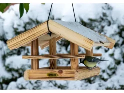 Dobar Vogelhaus Quemado 30 x 34,5 x 22,5 cm Kiefer geflammt FSC®