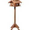 Dobar Vogelhaus Tirol im Berghütten-Design 37 x 37 x 117 cm Braun FSC®