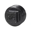 Dolle Stopfen Plug für Pipe-Regalsystem 20 mm (3/4") Schwarz Matt 2 Stück