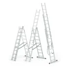 DRABEST Vielzweckleiter 3 x 7 Sprossen Aluminium