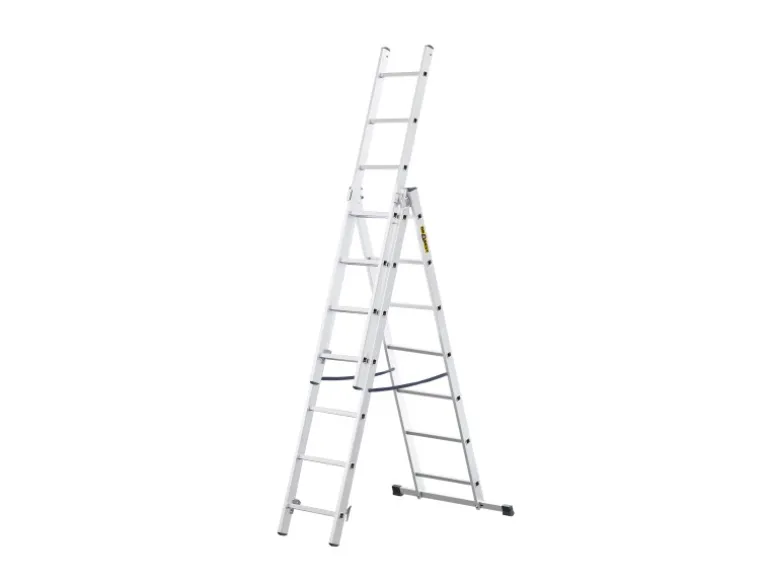 DRABEST Vielzweckleiter 3 x 7 Sprossen Aluminium