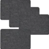 DuneDesign 4 Extradicke Tischsets aus Filz 43 x 30 x 0.5 cm Grau