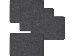 DuneDesign 4 Extradicke Tischsets aus Filz 43 x 30 x 0.5 cm Grau