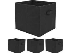 DuneDesign Aufbewahrungsbox für Kallax Regal 33 x 38 x 33 cm 4er Set mit Griff