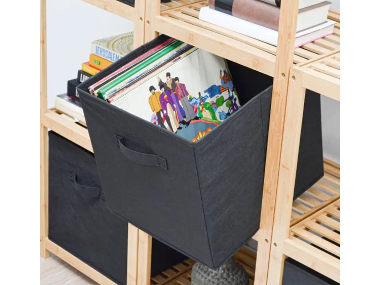 DuneDesign Aufbewahrungsbox für Kallax Regal 33 x 38 x 33 cm 4er Set mit Griff