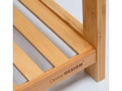 DuneDesign Badezimmer-Regal 83 x 38 x 40 cm mit 3 Fächern aus Bambus