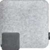 DuneDesign Eckiges Sitzkissen aus Filz 35 x 35 cm 30 mm Stark in Grau