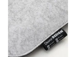DuneDesign Eckiges Sitzkissen aus Filz 35 x 35 cm 30 mm Stark in Grau