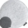 DuneDesign Rundes Sitzkissen aus Filz Ø 35 cm 30 mm Stark in Grau