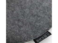 DuneDesign Rundes Sitzkissen aus Filz Ø 35 cm 30 mm Stark in Grau