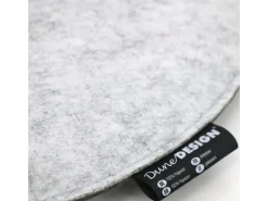 DuneDesign Rundes Sitzkissen aus Filz Ø 35 cm 30 mm Stark in Grau