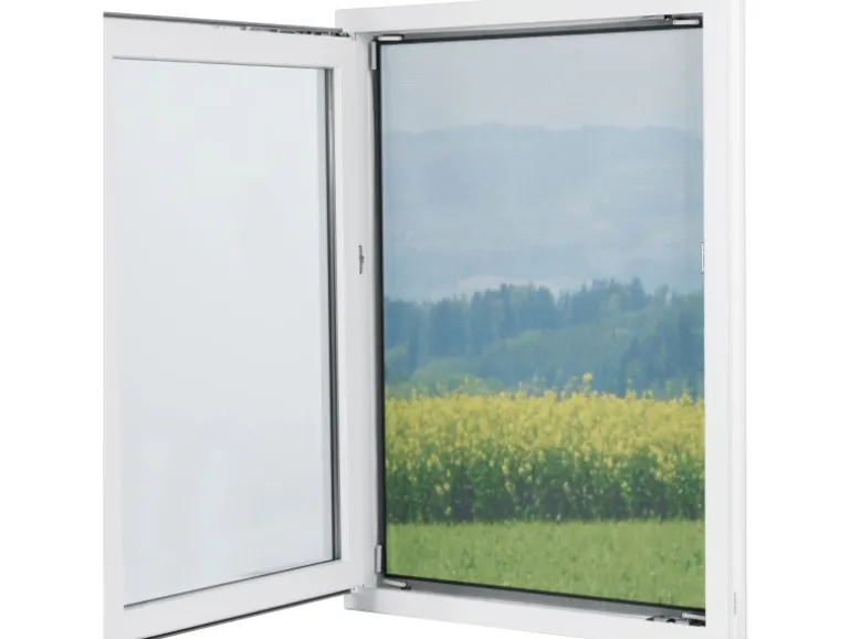 Easymaxx Fenster-Moskitonetz Magic Klick Schwarz 150 cm x 130 cm