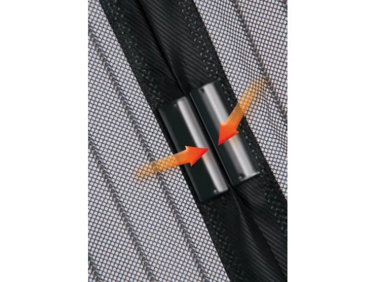 Easymaxx Tür-Moskitonetz Magic Klick Schwarz 90 cm x 210 cm
