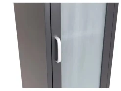 ebuy24 Acero Vitrinenschrank 1 Tür 4 Ablagen Schwarz