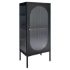 ebuy24 Adelaide Vitrinenschrank 1 Glastür Schwarz