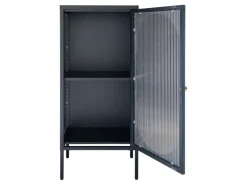 ebuy24 Adelaide Vitrinenschrank 1 Glastür Schwarz