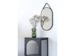ebuy24 Adelaide Vitrinenschrank 1 Glastür Schwarz