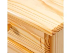 ebuy24 Alican Vitrinenschrank 2 Türen 2 Glastüren 2 Schubladen Natur
