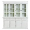ebuy24 Amaretta 4-Türige Vitrinenschrank Antik Weiss Antik Patiniert