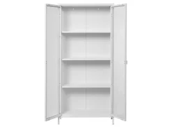 ebuy24 Brisbane Vitrinenschrank Weiß