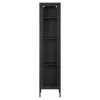 ebuy24 Brisbane Vitrinenschrank 1 Glas Tür Schwarz