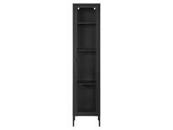 ebuy24 Brisbane Vitrinenschrank 1 Glas Tür Schwarz