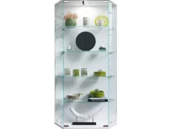 ebuy24 CenilaL Vitrinenschrank 2 Türen Weiß