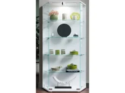 ebuy24 CenilaL Vitrinenschrank 2 Türen Weiß