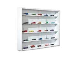 ebuy24 Comit Vitrinenschrank Wandhängend 2 Glastüren Weiss