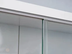 ebuy24 Comit Vitrinenschrank Wandhängend 2 Glastüren Weiss