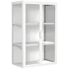 ebuy24 FlokasVL Vitrinenschrank Wandhängend 2 Türen Weiß