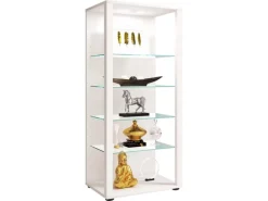 ebuy24 Glasol3 Vitrinenschrank Weiß
