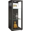 ebuy24 GlasolM Vitrinenschrank 3 Ablagen Anthrazit