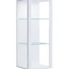 ebuy24 GlasolMW Vitrinenschrank Wandhängend Weiß