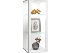 ebuy24 GlasolMW Vitrinenschrank Wandhängend Weiß