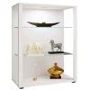 ebuy24 GlasolXL Vitrinenschrank 3 Ablagen Weiß