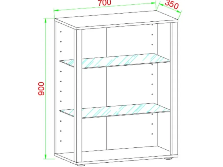 ebuy24 GlasolXL Vitrinenschrank 3 Ablagen Weiß