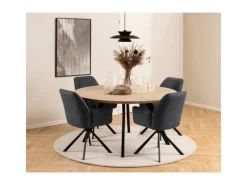 ebuy24 Glenda Esszimmerstuhl Mit Armlehnen Stoff Grau