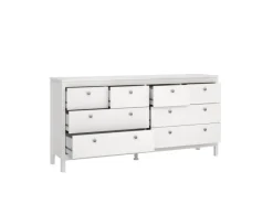 ebuy24 Madrid Kommode 8 Schubladen Weiß