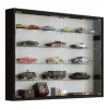 ebuy24 Mandosa L Vitrinenschrank an der Wand Montierte 2 Glastüren Schwarz