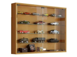 ebuy24 Mandosa L Vitrinenschrank an der Wand Montierte 2 Glastüren Buche Dekor