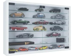 ebuy24 MandosaXL Glasvitrinen Wandhängend 2 Glastüren Weiß