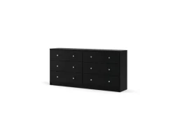 ebuy24 Maria Kommode Breit mit 6 Schubladen Schwarz