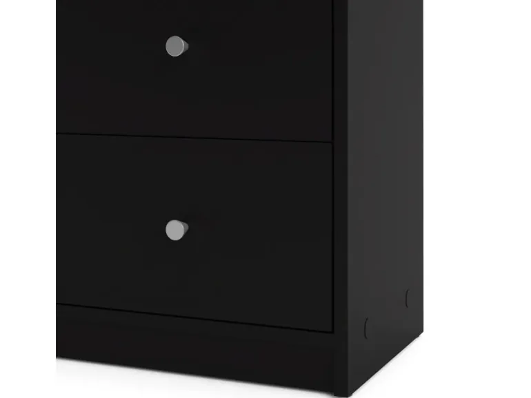ebuy24 Maria Kommode Breit mit 6 Schubladen Schwarz