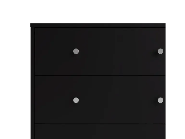 ebuy24 Maria Kommode Breit mit 6 Schubladen Schwarz