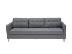 ebuy24 Marino Sofa 3 Personen Stoff Grau