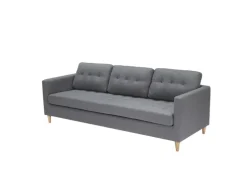 ebuy24 Marino Sofa 3 Personen Stoff Grau