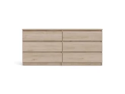 ebuy24 Nada Kommode 6 Schubladen Hickory-Dekor