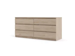 ebuy24 Nada Kommode 6 Schubladen Hickory-Dekor